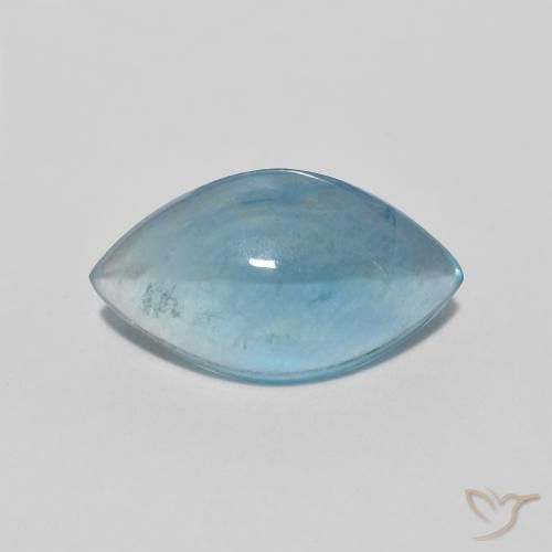 3.88ct Naturale Verde bluastro chiaro Fluorite, Taglio marquise, Trasparente