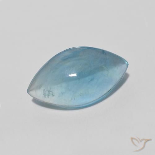 Fluorite Verde bluastro chiaro naturale da 3.88 ct, Taglio marquise, Trasparente