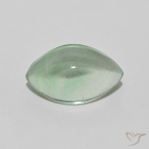 4.01ct Naturale Verde terroso Fluorite, Taglio marquise, Trasparente