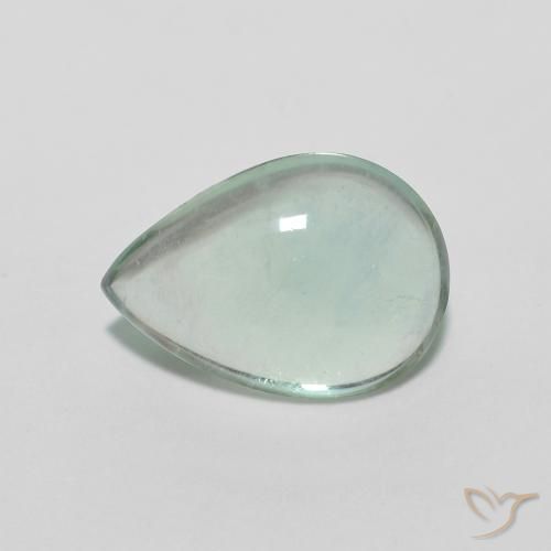 2.40ct Naturale Gray Forest Green Fluorite, Forma a pera, Trasparente