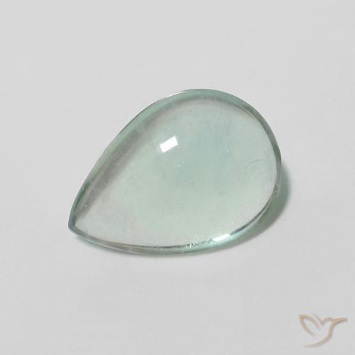 Fluorite Gray Forest Green naturale da 2.40 ct, Forma a pera, Trasparente