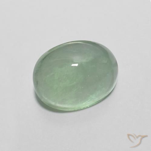 Fluorite Verde medio naturale da 6.61 ct, Ovale, Trasparente