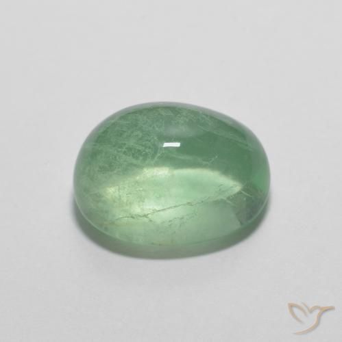 Fluorite Verde medio naturale da 6.61 ct, Ovale, Trasparente