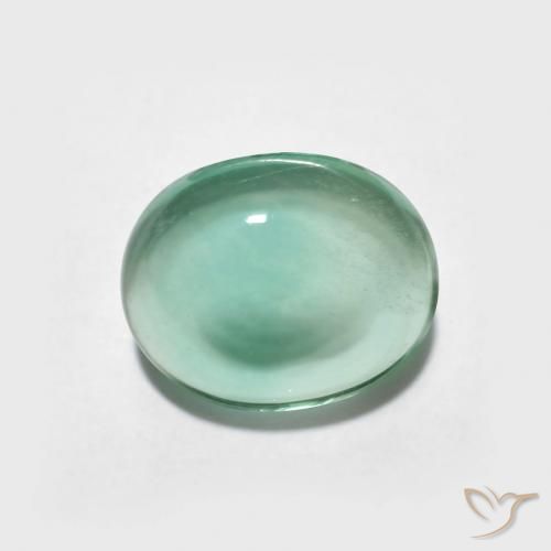 2.60ct Naturale Verde bluastro chiaro Fluorite, Ovale, Trasparente