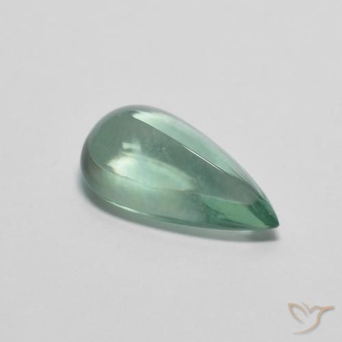 3.00ct Naturale Menta verde Fluorite, Forma a pera, Trasparente