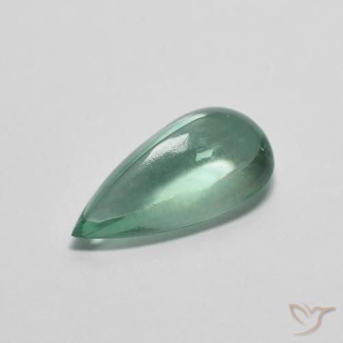 Fluorite Menta verde naturale da 3.00 ct, Forma a pera, Trasparente