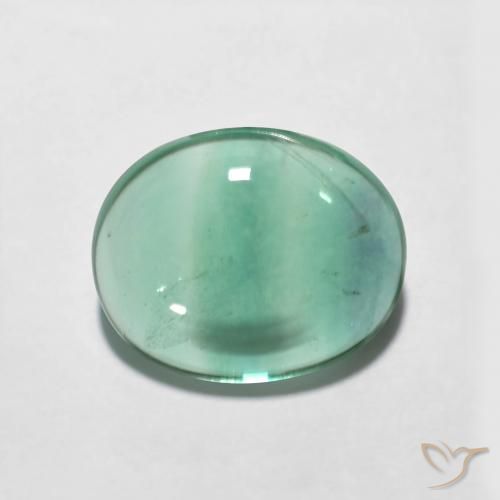 4.24ct Naturale Verde bluastro Fluorite, Ovale, Trasparente