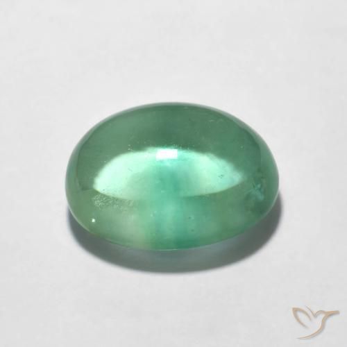 Fluorite Verde bluastro naturale da 4.24 ct, Ovale, Trasparente