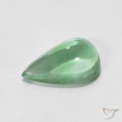 3.66ct Naturale Verde chiaro Fluorite, Forma a pera, Trasparente