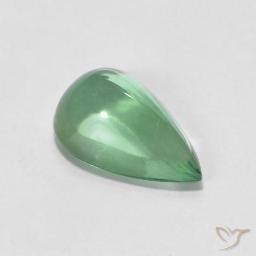 Fluorite Verde chiaro naturale da 3.66 ct, Forma a pera, Trasparente