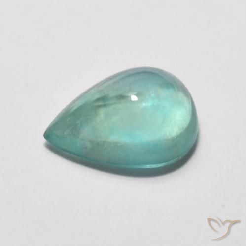 2.96ct Naturale Blu intenso verde Fluorite, Forma a pera, Trasparente