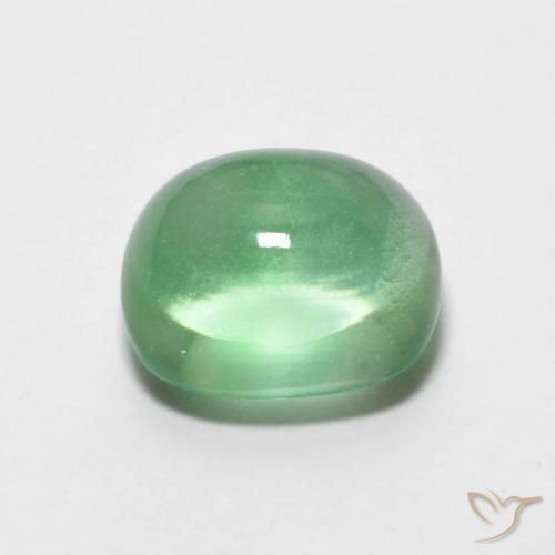 Fluorite Verde chiaro naturale da 3.90 ct, Ovale, Trasparente