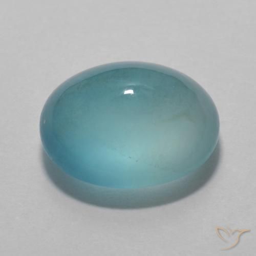 Fluorite Blu Medio Verde naturale da 4.43 ct, Ovale, Trasparente