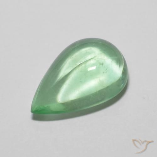 5.58ct Naturale Verde chiaro Fluorite, Forma a pera, Trasparente