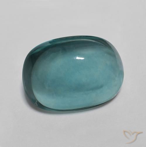 Fluorite Verde blu scuro naturale da 11.02 ct, Cuscino, Trasparente