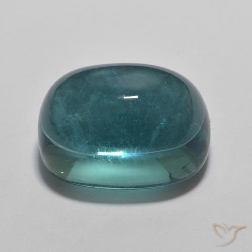 Fluorite Verde blu scuro naturale da 11.02 ct, Cuscino, Trasparente