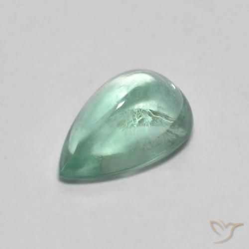 2.31ct Naturale Verde bluastro Fluorite, Forma a pera, Trasparente