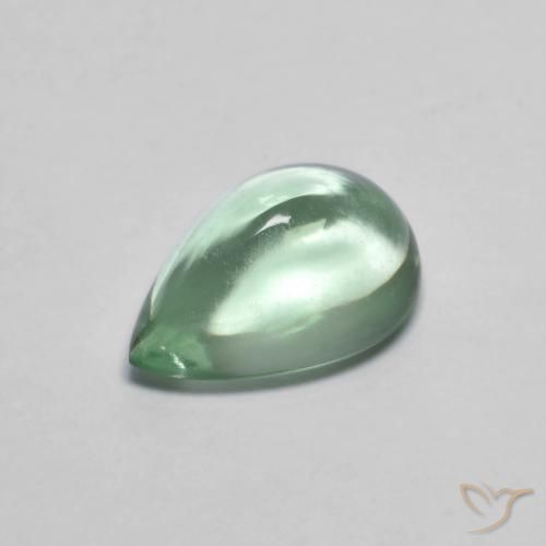 Fluorite Giallo chiaro Verde naturale da 2.70 ct, Forma a pera, Trasparente