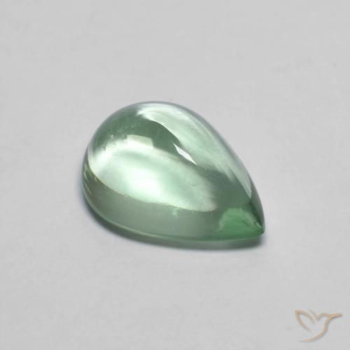 Fluorite Giallo chiaro Verde naturale da 2.70 ct, Forma a pera, Trasparente