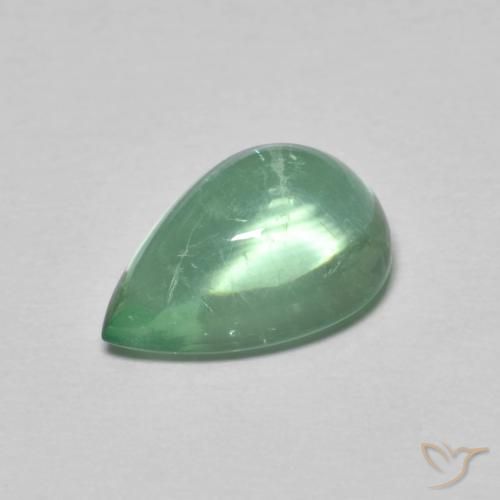 2.97ct Naturale Menta chiara Fluorite, Forma a pera, Trasparente
