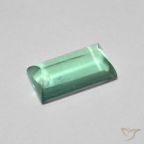 5.89ct Naturale Verde chiaro Fluorite, Taglio a baguette, Trasparente