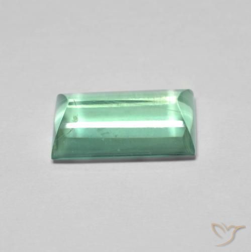 Fluorite Verde chiaro naturale da 5.89 ct, Taglio a baguette, Trasparente