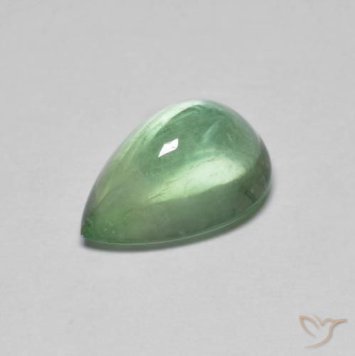 2.75ct Naturale Verde caldo Fluorite, Forma a pera, Trasparente