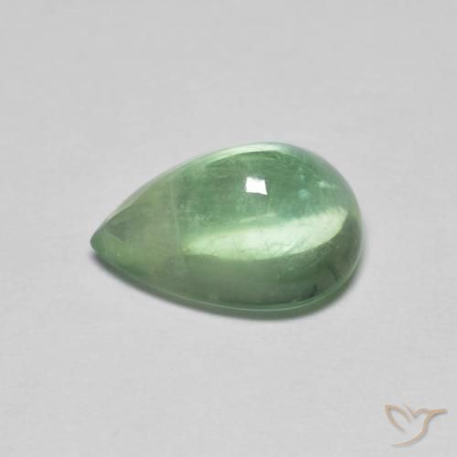 Fluorite Verde caldo naturale da 2.75 ct, Forma a pera, Trasparente