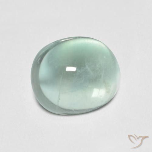 Fluorite Azzurro Verde molto chiaro naturale da 3.15 ct, Ovale, Trasparente