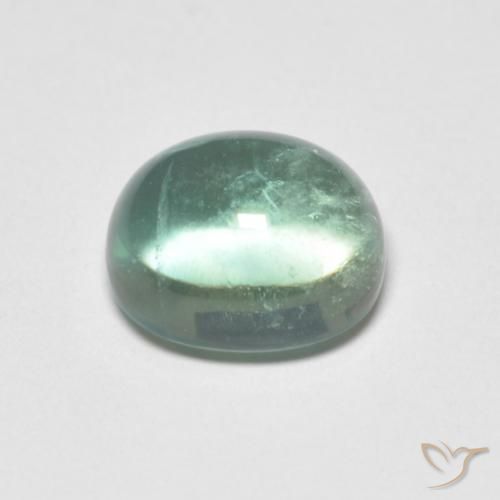 Fluorite Azzurro Verde molto chiaro naturale da 3.15 ct, Ovale, Trasparente