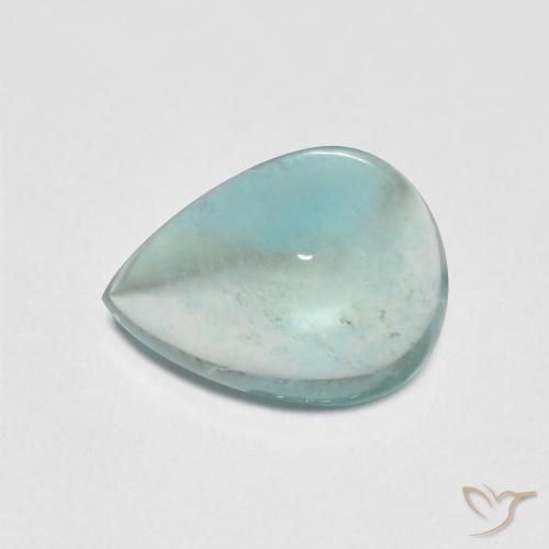 2.16ct Naturale Azzurro Verde Fluorite, Forma a pera, Trasparente
