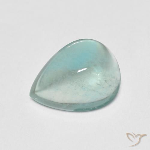 Fluorite Azzurro Verde naturale da 2.16 ct, Forma a pera, Trasparente