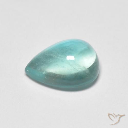 Fluorite Azzurro Verde naturale da 2.16 ct, Forma a pera, Trasparente