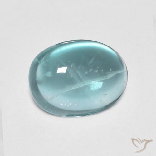 Fluorite Blu Medio Verde naturale da 2.78 ct, Ovale, Trasparente