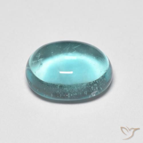 Fluorite Blu Medio Verde naturale da 2.78 ct, Ovale, Trasparente