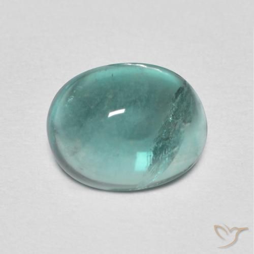 Fluorite Verde bluastro chiaro naturale da 2.25 ct, Ovale, Trasparente