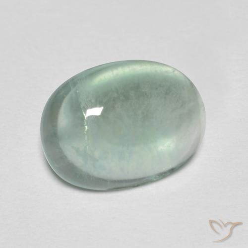 4.02ct Naturale Verde Menta Chiaro Fluorite, Ovale, Trasparente