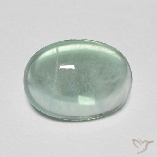 Fluorite Verde Menta Chiaro naturale da 4.02 ct, Ovale, Trasparente