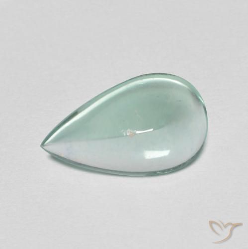 1.88ct Naturale Verde pallido Fluorite, Forma a pera, Trasparente