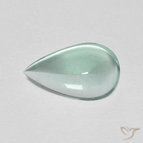 Fluorite Verde pallido naturale da 1.88 ct, Forma a pera, Trasparente