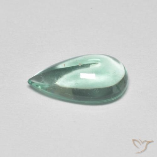 Fluorite Verde pallido naturale da 1.88 ct, Forma a pera, Trasparente