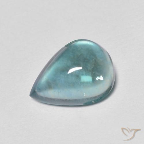 2.48ct Naturale Verde bluastro chiaro Fluorite, Forma a pera, Trasparente