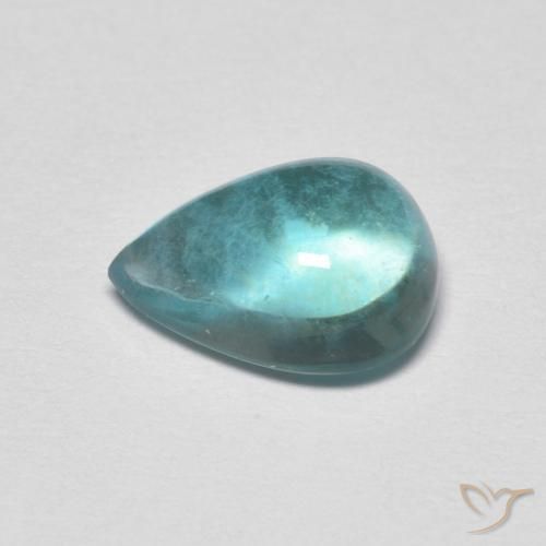 Fluorite Verde bluastro chiaro naturale da 2.48 ct, Forma a pera, Trasparente