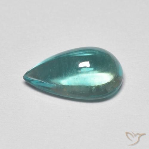 Fluorite Verde bluastro chiaro naturale da 2.38 ct, Forma a pera, Trasparente