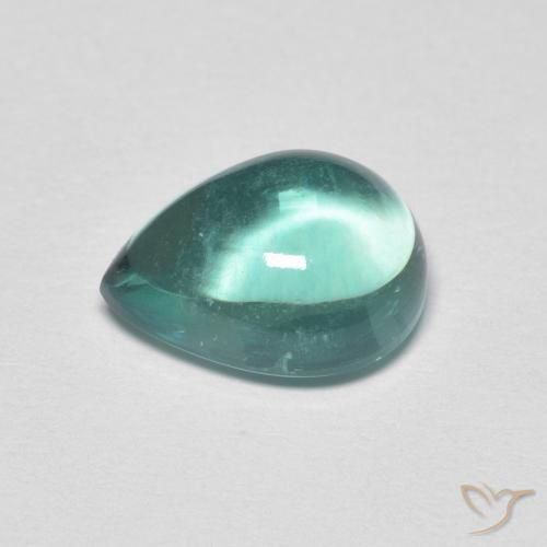 Fluorite Azzurro Verde molto chiaro naturale da 2.74 ct, Forma a pera, Trasparente