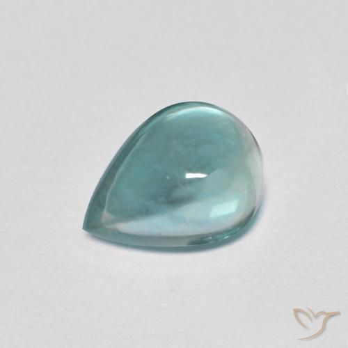 Fluorite Blu Medio Verde naturale da 1.97 ct, Forma a pera, Trasparente