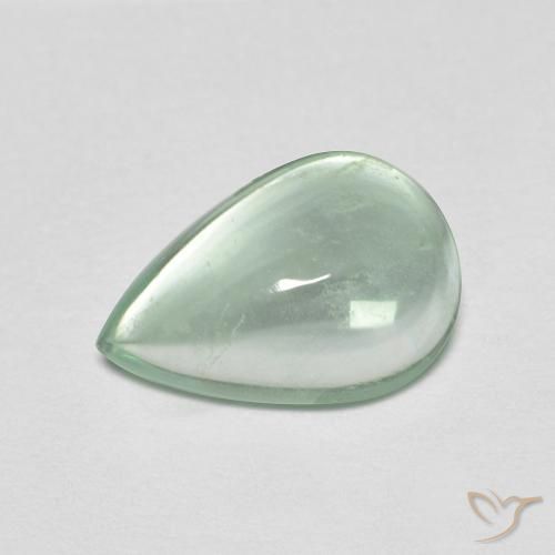 Fluorite Verde Menta Chiaro naturale da 2.32 ct, Forma a pera, Trasparente