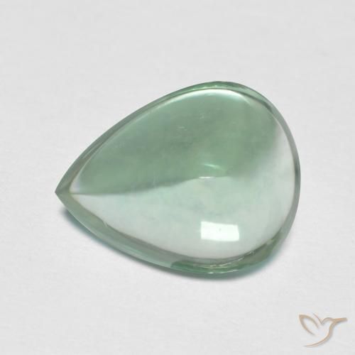 3.38ct Naturale Verde bluastro Fluorite, Forma a pera, Trasparente