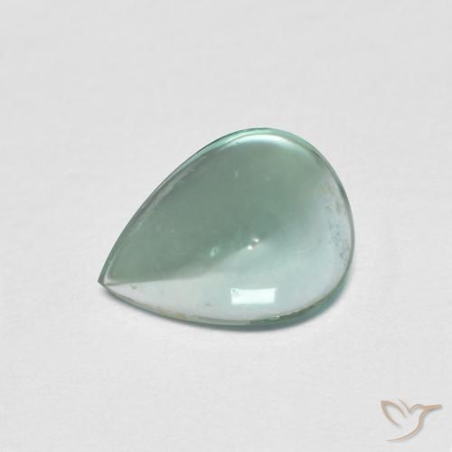Fluorite Blu verde naturale da 1.93 ct, Forma a pera, Trasparente