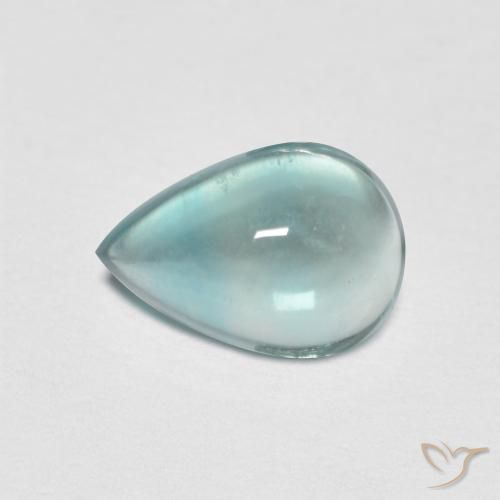 Fluorite Tono blu elettrico naturale da 2.07 ct, Forma a pera, Trasparente